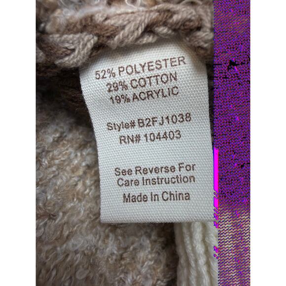 Blu Pepper Women’s Button Front Knit Cardigan Sweater Size S Brown Argyle - Picture 7 of 8